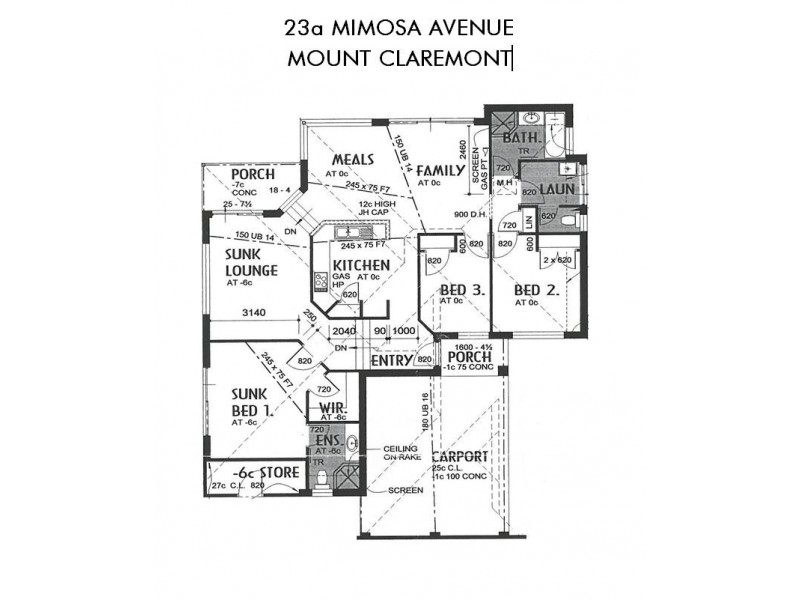 23a Mimosa Avenue, Mount Claremont WA 6010 Floorplan