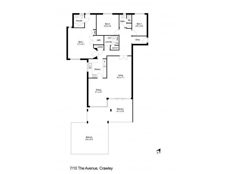 7/10 The Avenue, Crawley WA 6009 Floorplan
