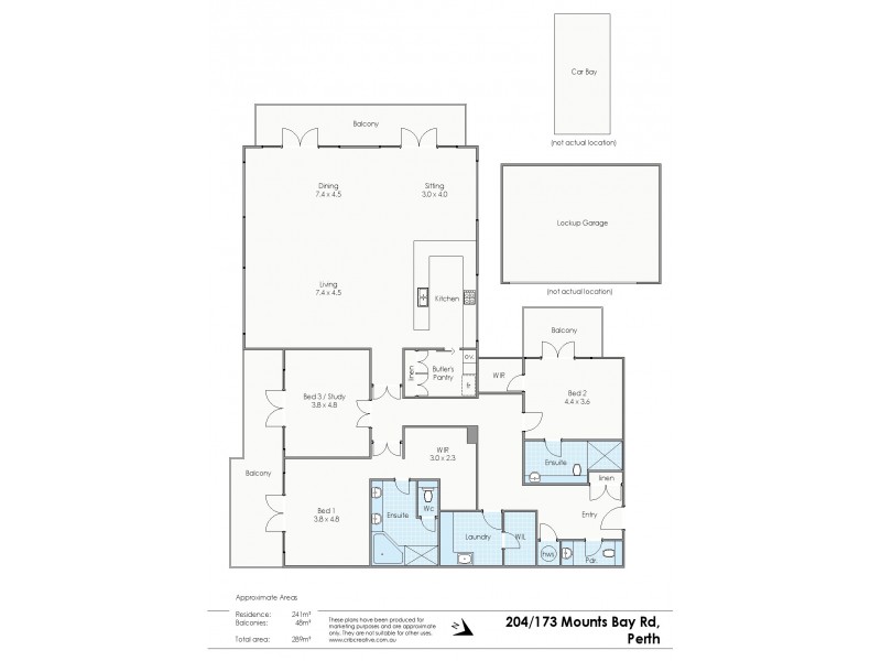 204/173 Mounts Bay Road, Perth WA 6000 Floorplan