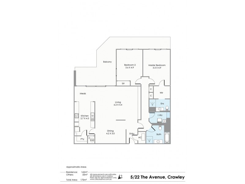 5/22 The Avenue, Crawley WA 6009 Floorplan