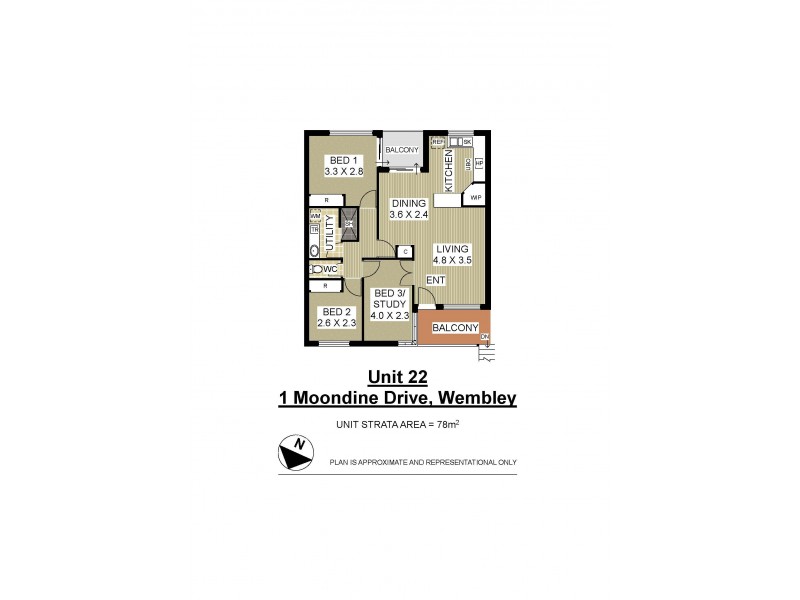22/1 Moondine Drive, Wembley WA 6014 Floorplan