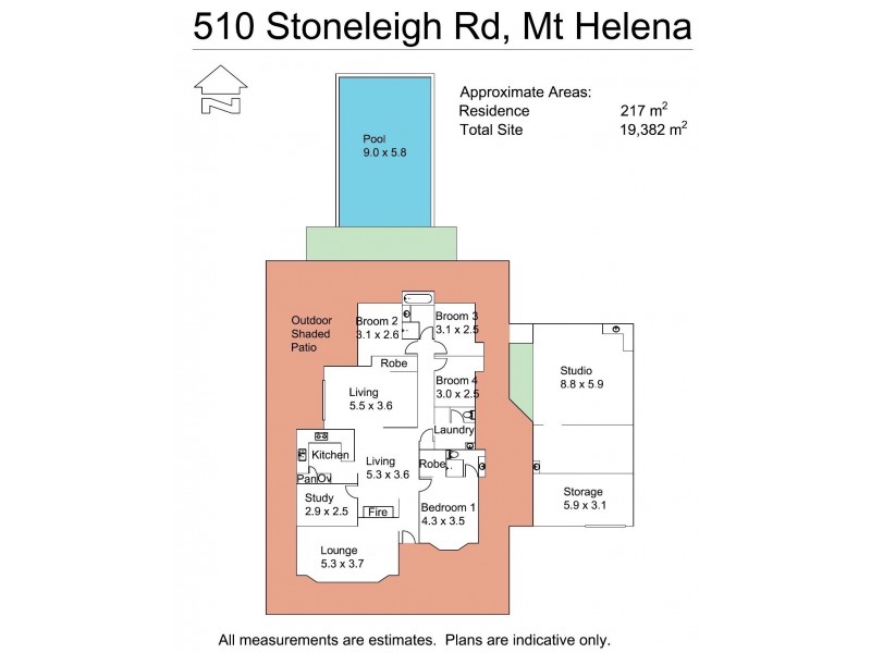 510 Stoneleigh Road, Mount Helena WA 6082 Floorplan