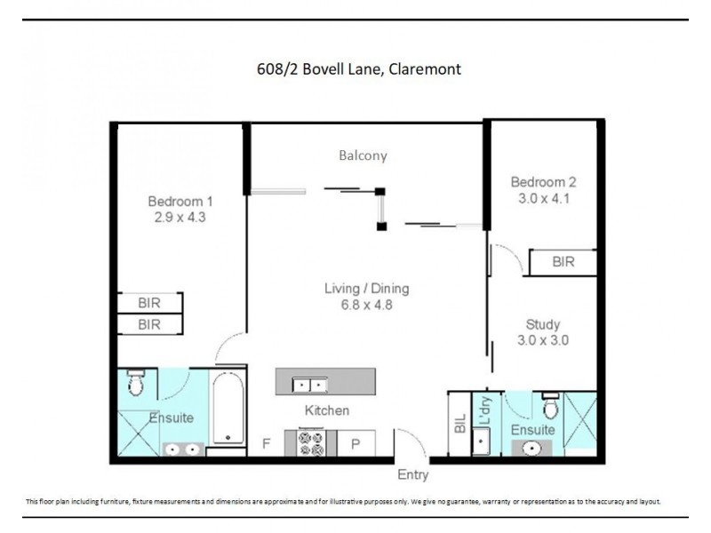 608/2 Bovell Lane, Claremont WA 6010 Floorplan