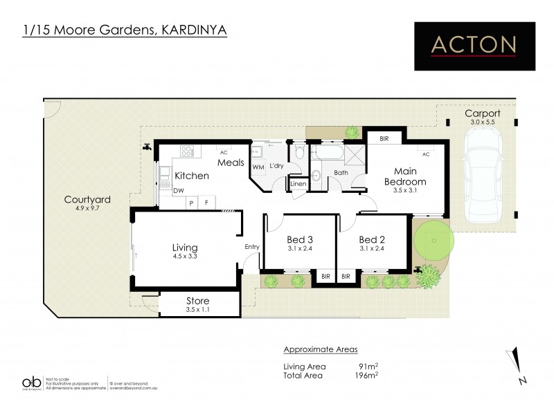1/15 Moore Gardens, Kardinya WA 6163 Floorplan
