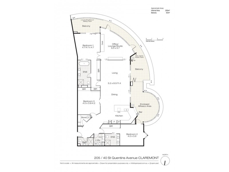 205/40 St Quentin Avenue, Claremont WA 6010 Floorplan