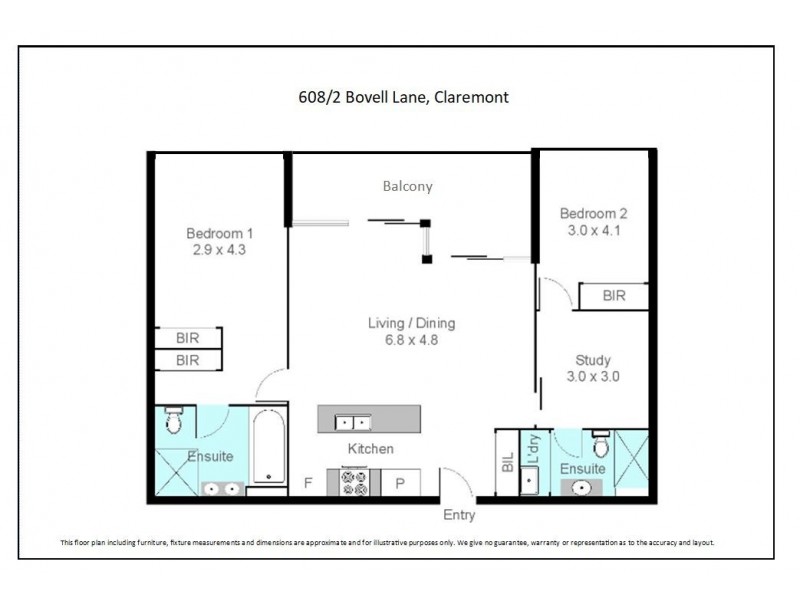 608/2 Bovell Lane, Claremont WA 6010 Floorplan
