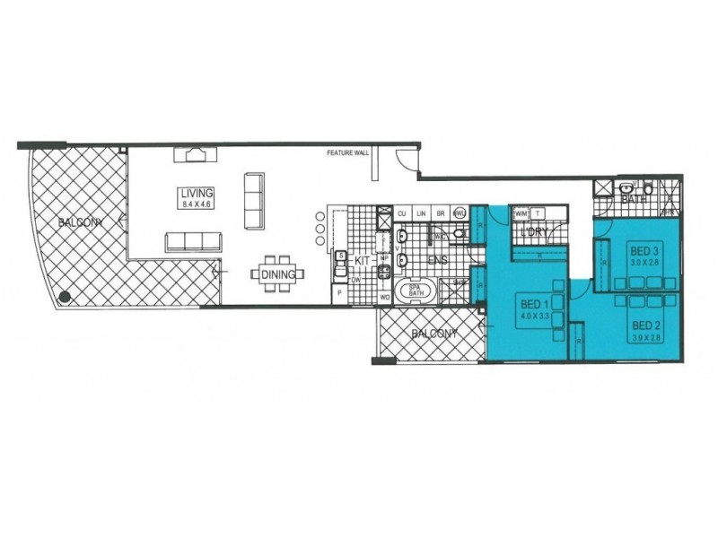55/132 Terrace Road, Perth WA 6000 Floorplan
