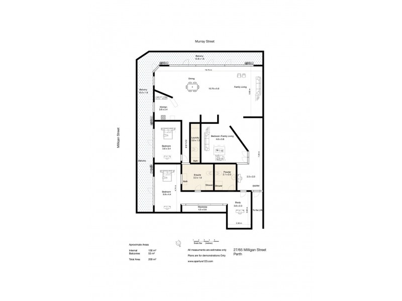 27/65 Milligan Street, Perth WA 6000 Floorplan