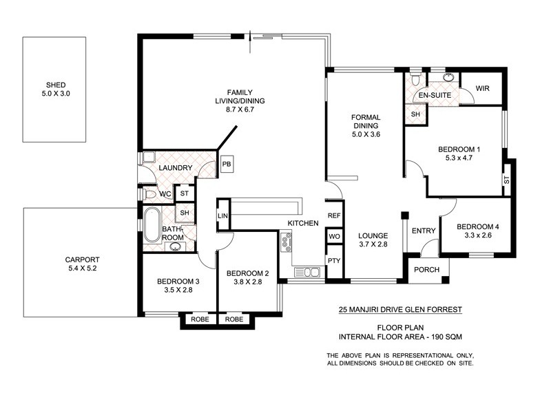 25 Manjiri Drive, Glen Forrest WA 6071 Floorplan