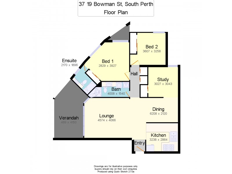 37/19 Bowman Street, South Perth WA 6151 Floorplan