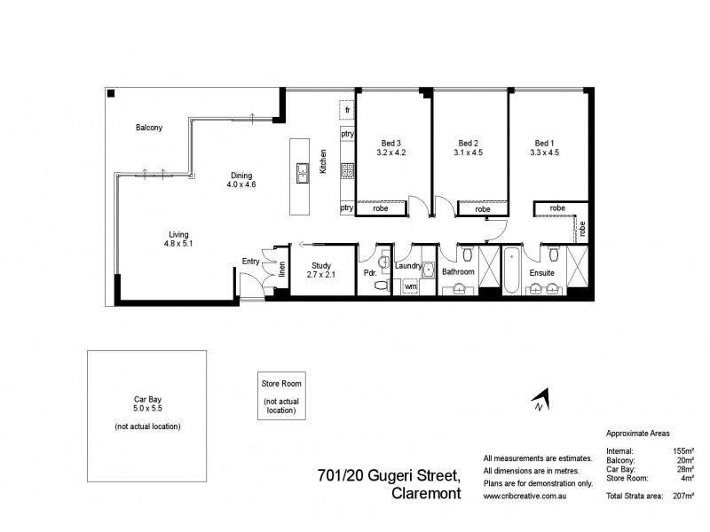 701/20 Gugeri Street, Claremont WA 6010 Floorplan