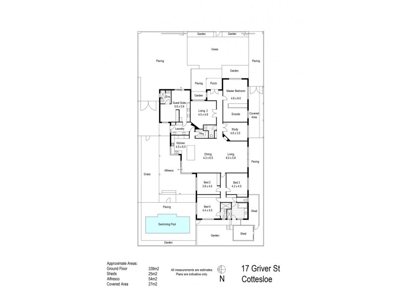 17 Griver Street, Cottesloe WA 6011 Floorplan