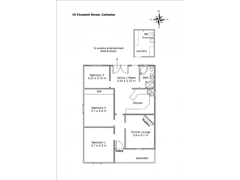 19 Elizabeth Street, Cottesloe WA 6011 Floorplan