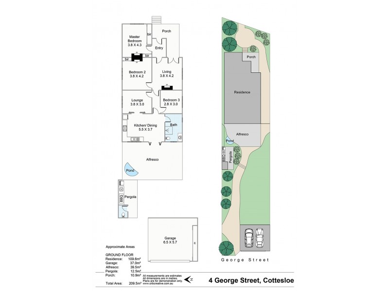 4 George Street, Cottesloe WA 6011 Floorplan