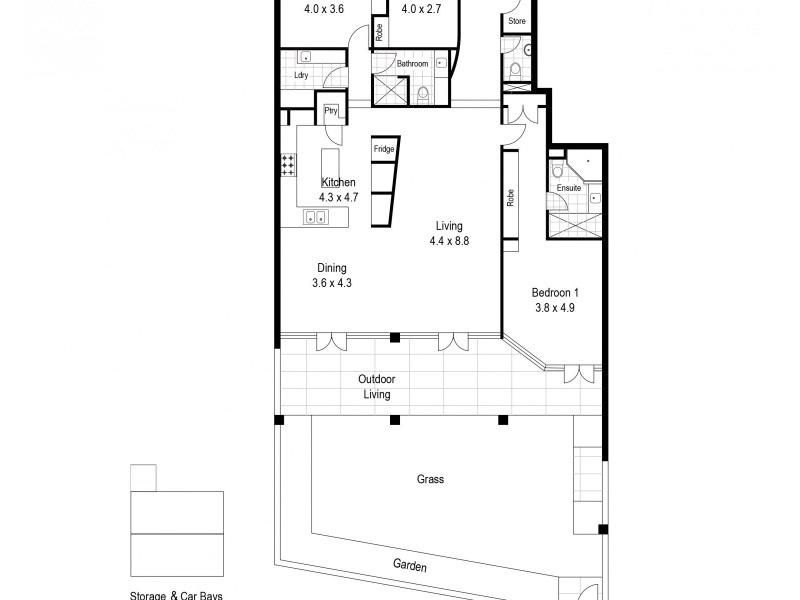 3/1 Corkhill Street, North Fremantle WA 6159 Floorplan