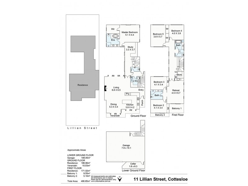 11 Lillian Street, Cottesloe WA 6011 Floorplan