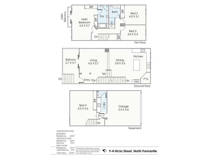 9/4 Hicks Street, North Fremantle WA 6159 Floorplan