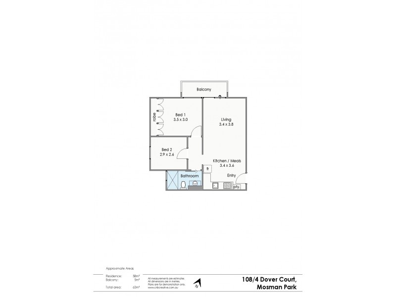108/4 Dover Court, Mosman Park WA 6012 Floorplan