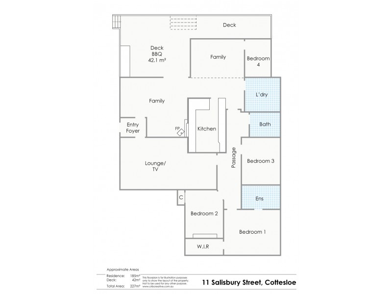 11 Salisbury Street, Cottesloe WA 6011 Floorplan