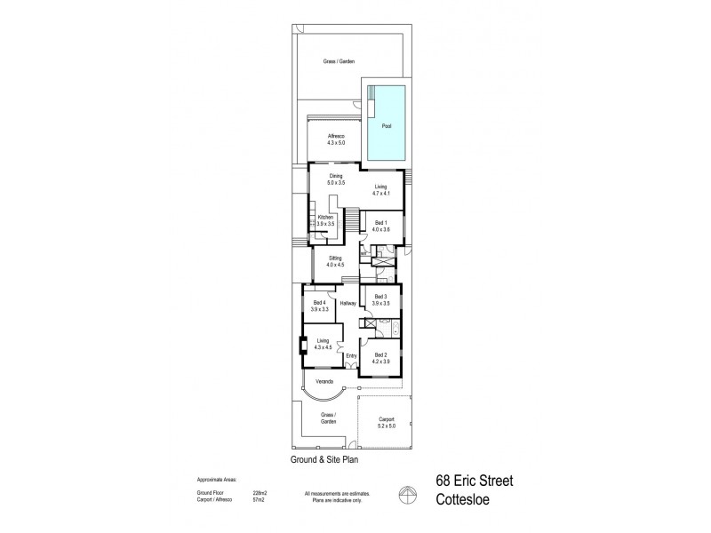 68 Eric Street, Cottesloe WA 6011 Floorplan