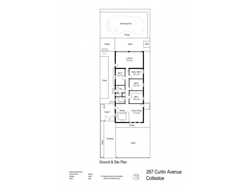 287 Curtin Avenue, Cottesloe WA 6011 Floorplan