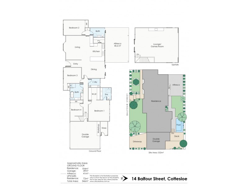 14 Balfour Street, Cottesloe WA 6011 Floorplan