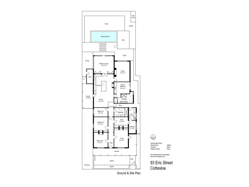 93 Eric Street, Cottesloe WA 6011 Floorplan