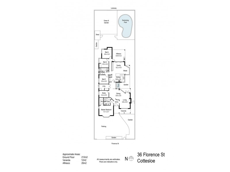 36 Florence Street, Cottesloe WA 6011 Floorplan