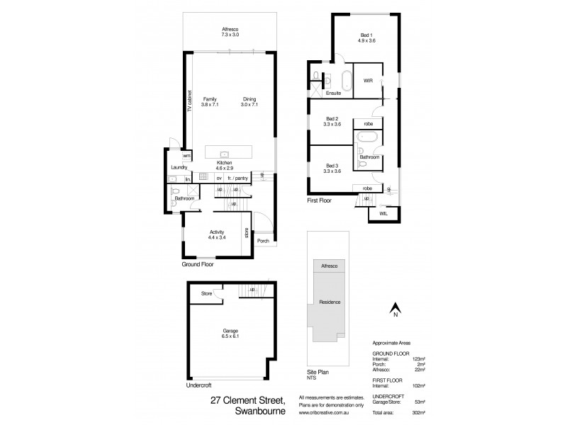 27 Clement Street, Swanbourne WA 6010 Floorplan