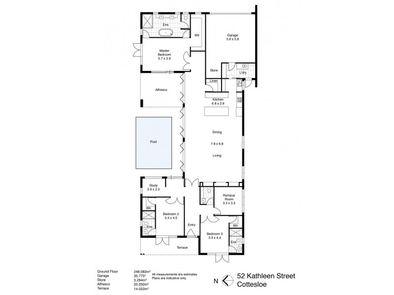 52 Kathleen Street, Cottesloe WA 6011 Floorplan