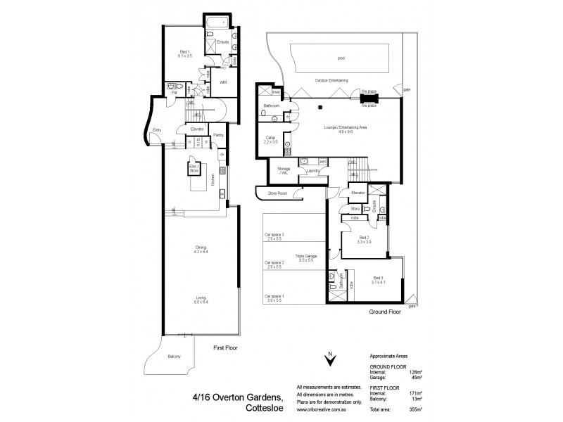 4/16 Overton Gardens, Cottesloe WA 6011 Floorplan