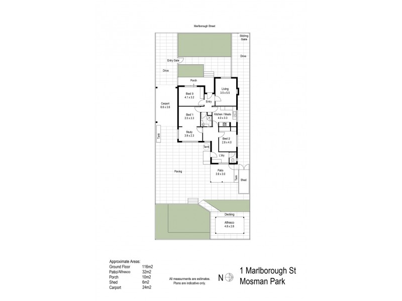 1 Marlborough Street, Mosman Park WA 6012 Floorplan