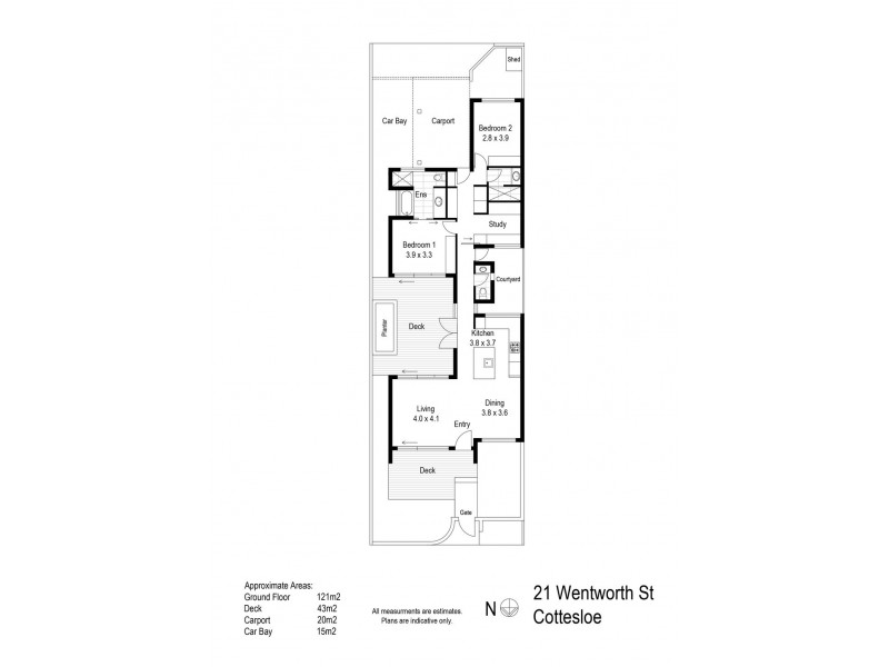 21 Wentworth Street, Cottesloe WA 6011 Floorplan