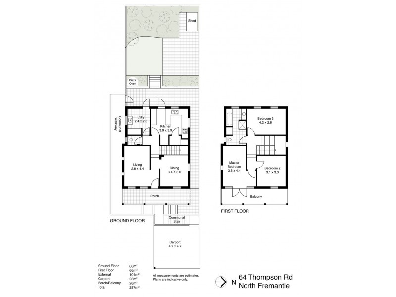 64 Thompson Road, North Fremantle WA 6159 Floorplan