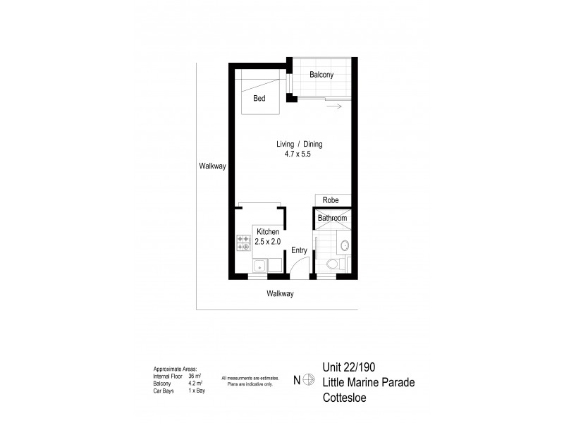 22/190 Little Marine Parade, Cottesloe WA 6011 Floorplan