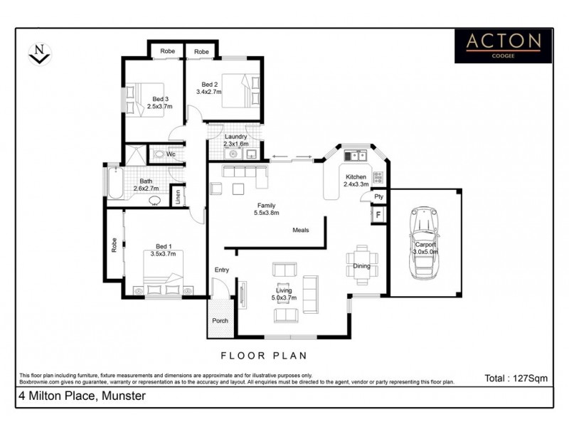 4 Milton Place, Munster WA 6166 Floorplan