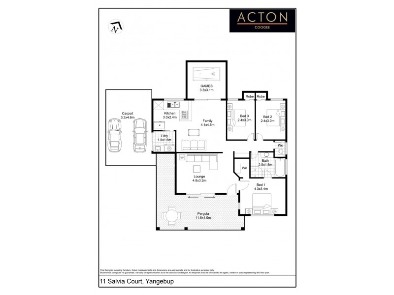 11 Salvia Court, Yangebup WA 6164 Floorplan
