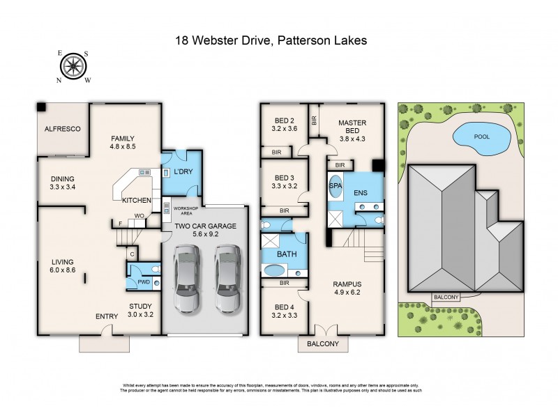 18 Webster Drive, Patterson Lakes VIC 3197 Floorplan