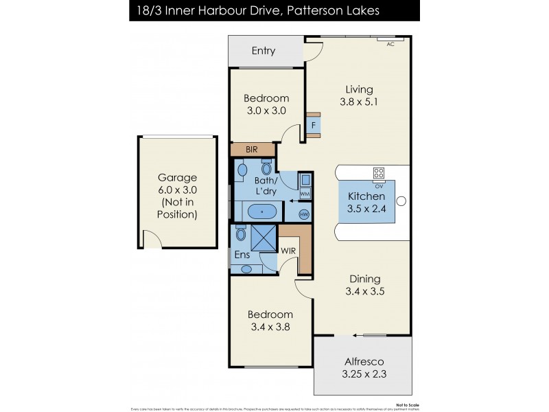 18/3 Inner Harbour Drive, Patterson Lakes VIC 3197 Floorplan