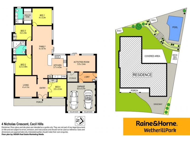 4 Nicholas Crescent, Cecil Hills NSW 2171 Floorplan