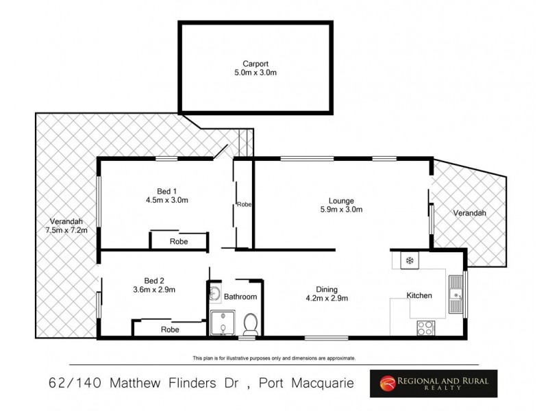62/140 Matthew Flinders Drive, Port Macquarie NSW 2444 Floorplan