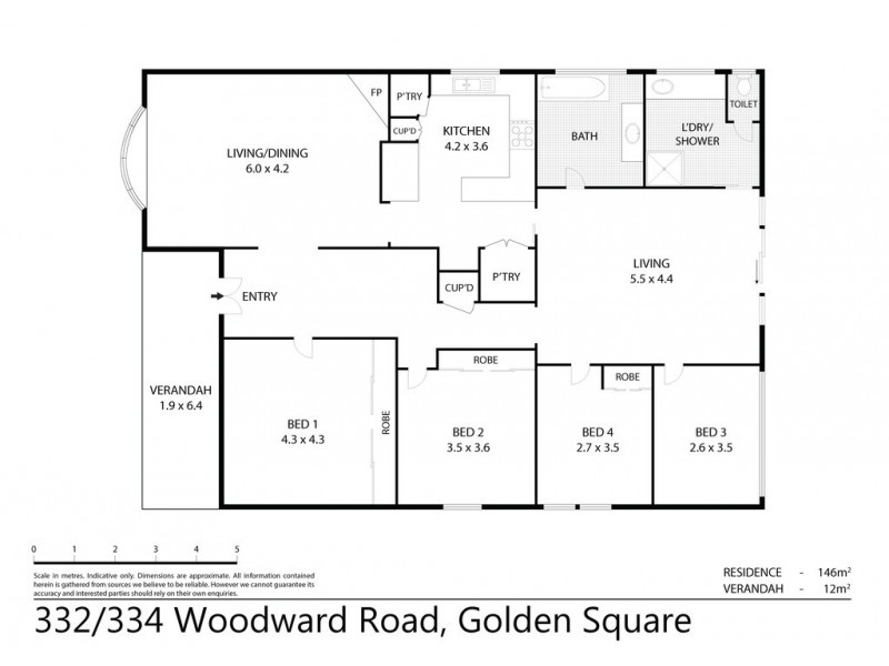 332-334 Woodward Road, Golden Square VIC 3555 Floorplan