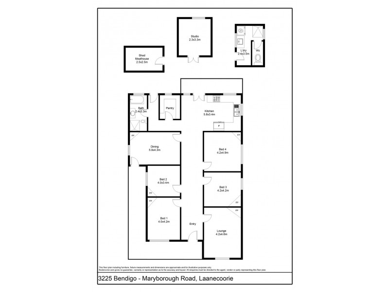 3225 Bendigo Maryborough Road, Laanecoorie VIC 3463 Floorplan