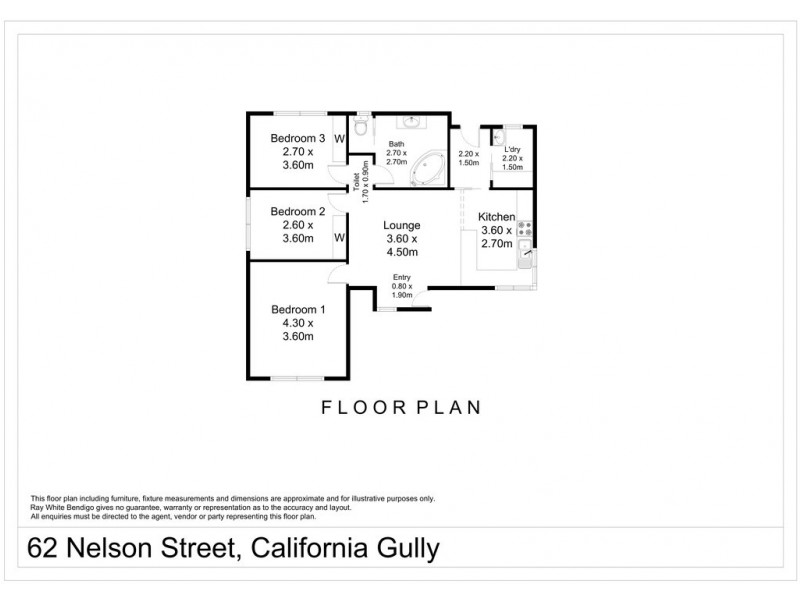 62 Nelson Street, California Gully VIC 3556 Floorplan