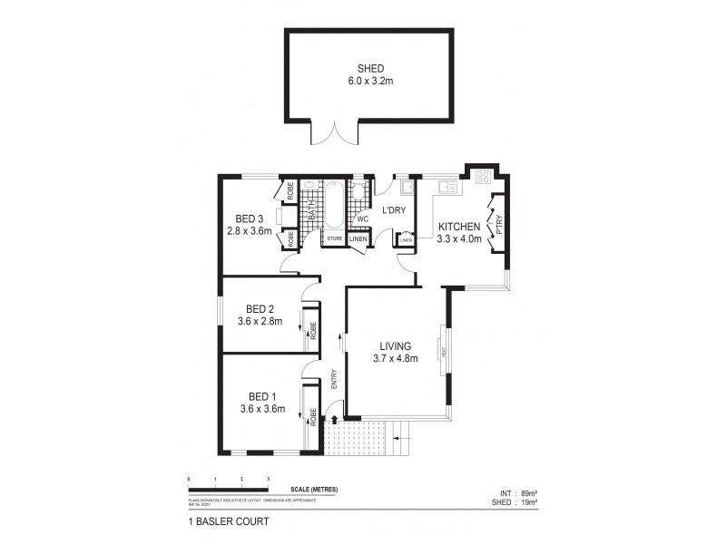 1 Baslar Court, Kangaroo Flat VIC 3555 Floorplan