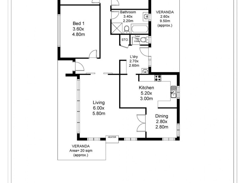 1 Morrison Street, Kangaroo Flat VIC 3555 Floorplan
