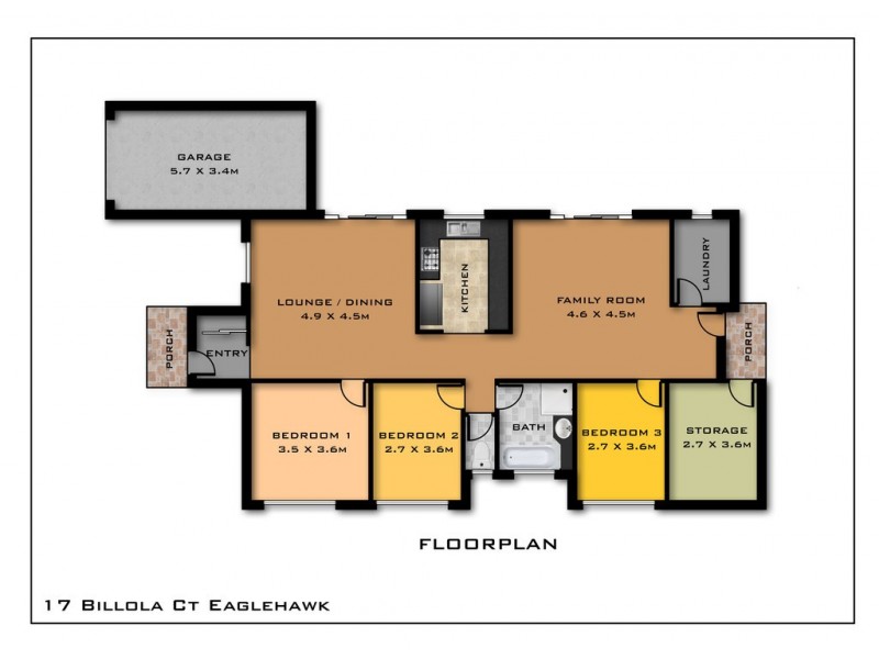 17 Billola Court, Eaglehawk VIC 3556 Floorplan