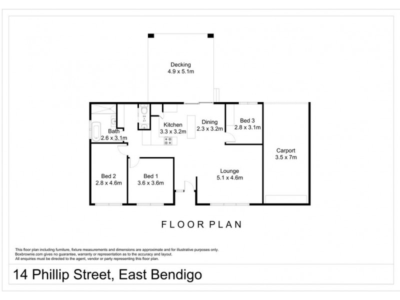 14 Phillip Street, East Bendigo VIC 3550 Floorplan