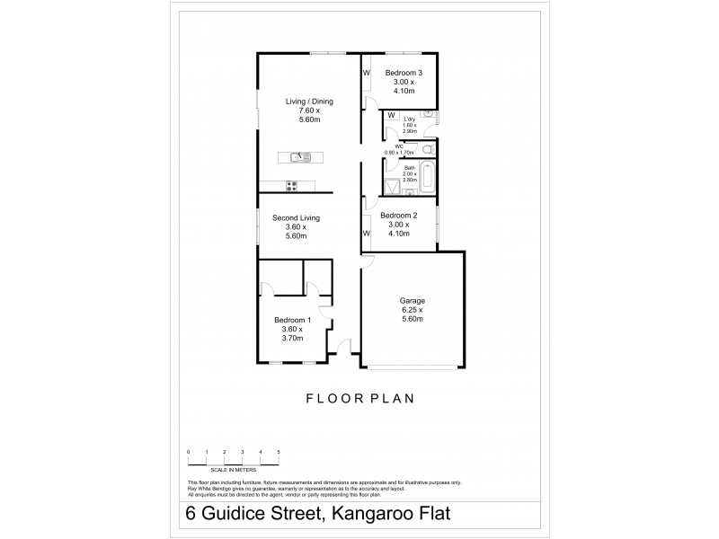 6 Giudice Street, Kangaroo Flat VIC 3555 Floorplan