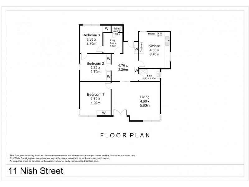 11 Nish Street, Flora Hill VIC 3550 Floorplan